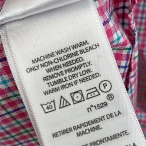 Ralph Lauren Men's Pink Checkered Plaid Long Sleeve 100% Cotton Shirt Size L - Picture 8 of 9